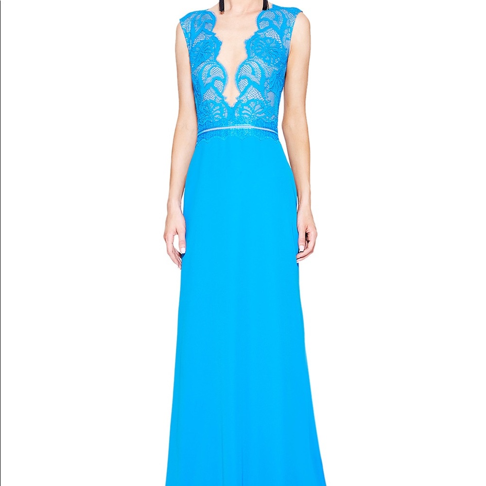 Tadashi Shoji Illusion Neck Gown - Size 10